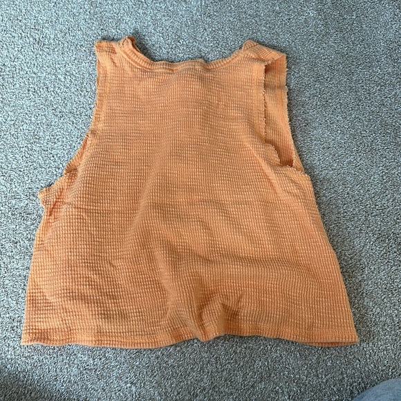 Aerie Orange Ribbed Tank Top - Picture 2 of 2